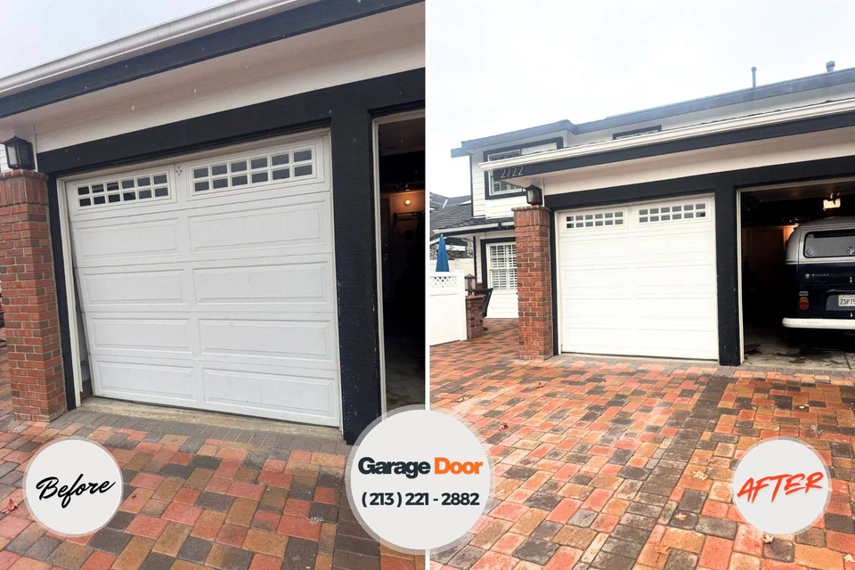 Before and after: garage door company Monticello, FL